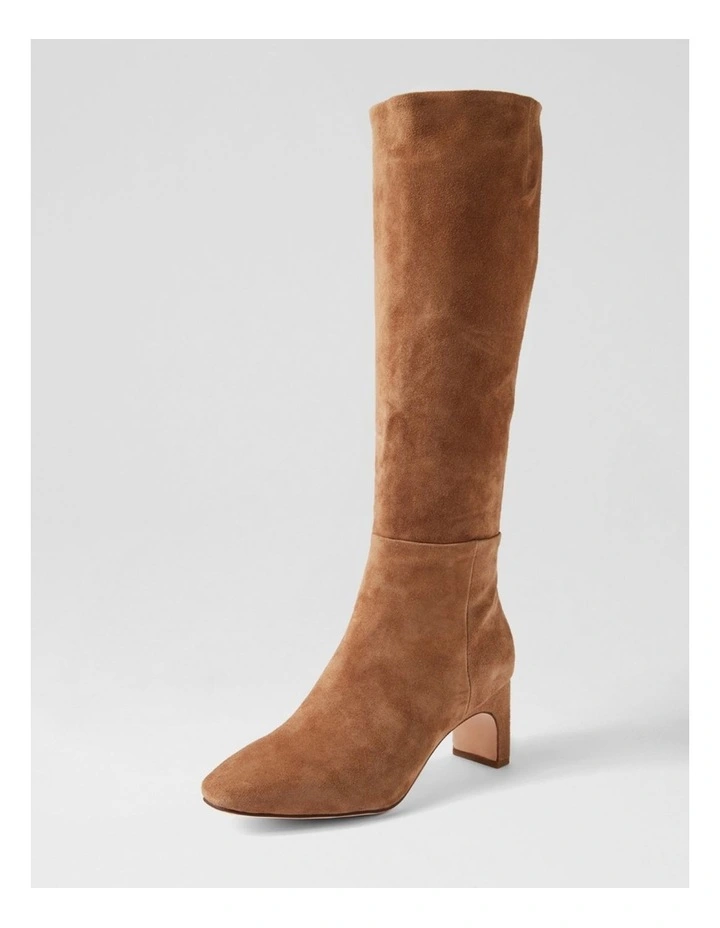 Swan Light Choc Suede Knee High Boots image 2