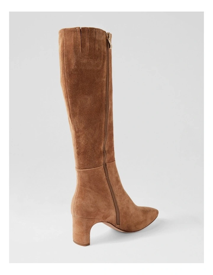 Swan Light Choc Suede Knee High Boots image 3
