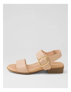 Clariss Dark Nude Leather Sandals