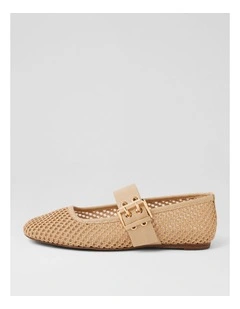Pollinga Natural Raffia Mary Janes