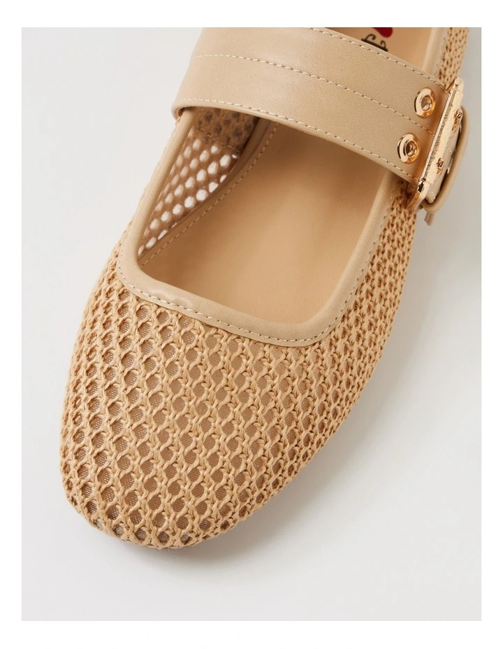 Pollinga Natural Raffia Mary Janes image 4