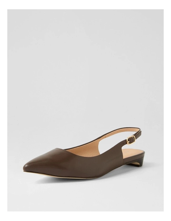 Desuet Choc Dark Brown Leather Flat Shoes image 2