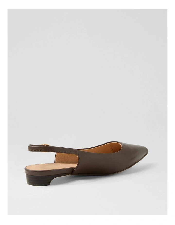 Desuet Choc Dark Brown Leather Flat Shoes image 3