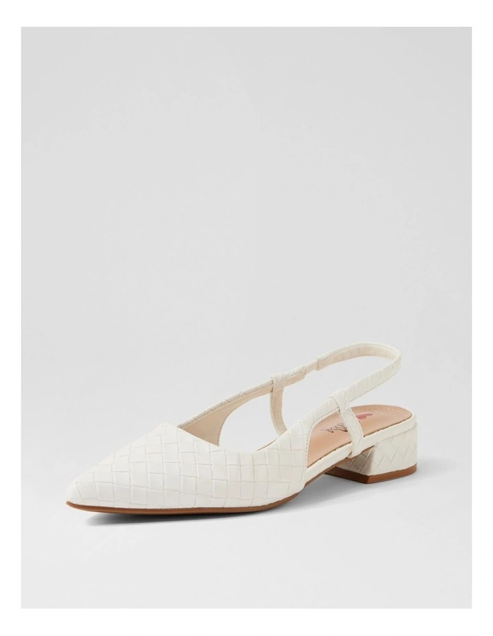 Torranzi Cream Emboss Flat Shoes image 2