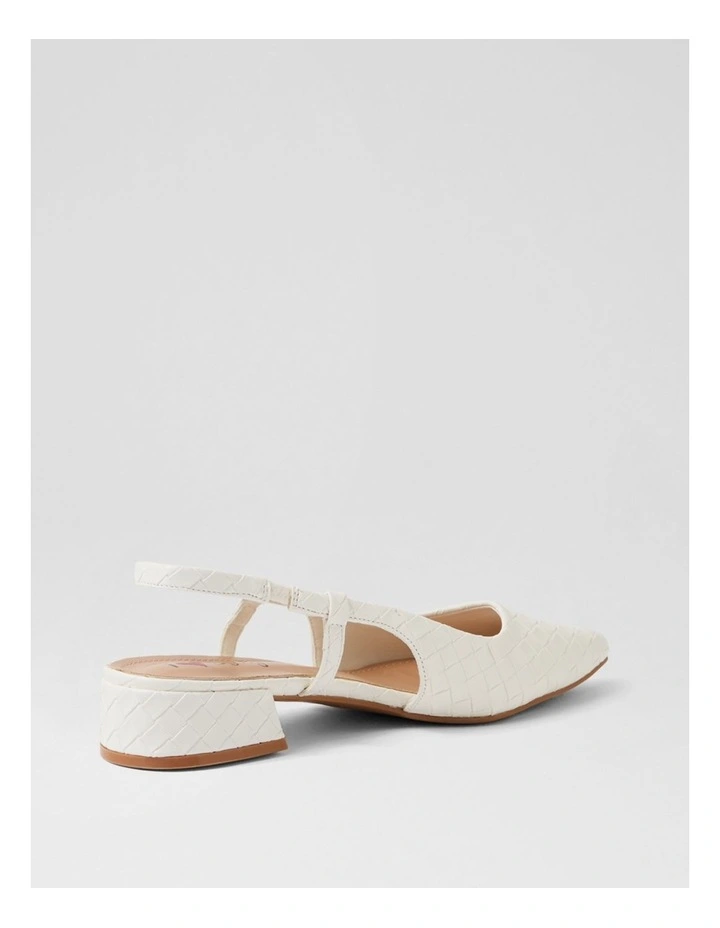 Torranzi Cream Emboss Flat Shoes image 3