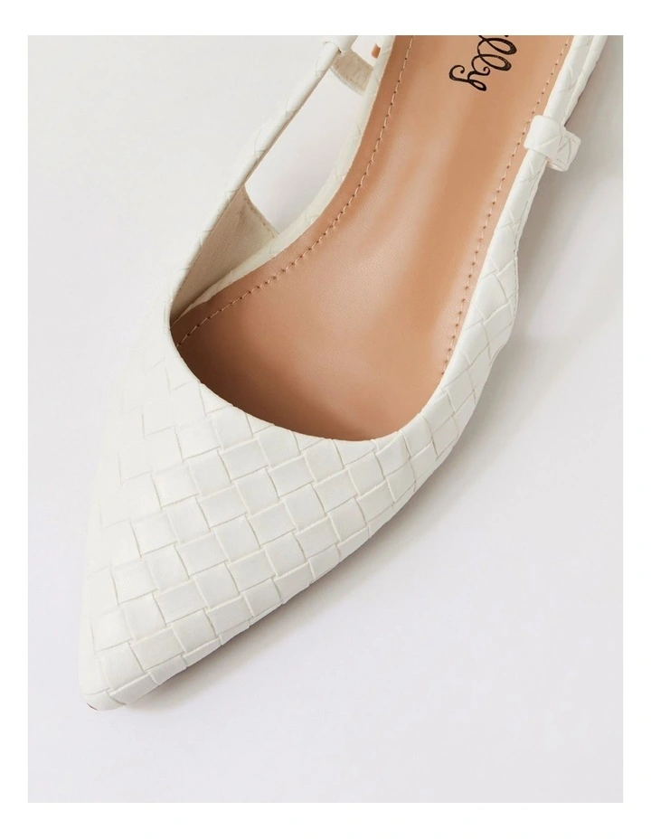 Torranzi Cream Emboss Flat Shoes image 4