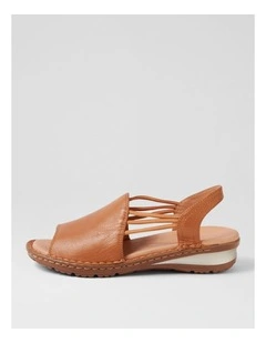 Barrina Dark Tan Gum Sole Leather Sandals