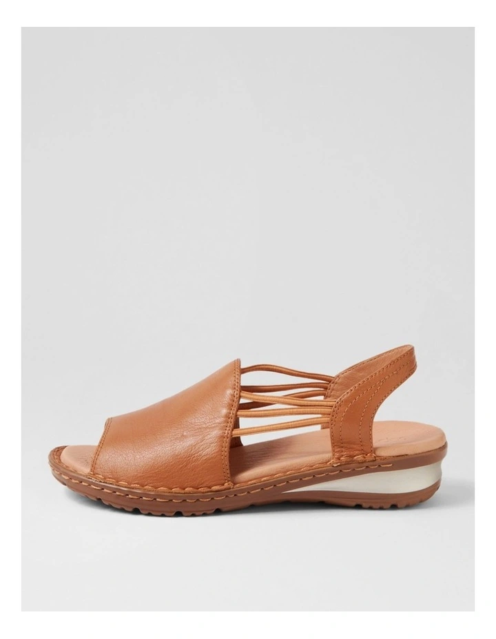 Barrina Dark Tan Gum Sole Leather Sandals image 1