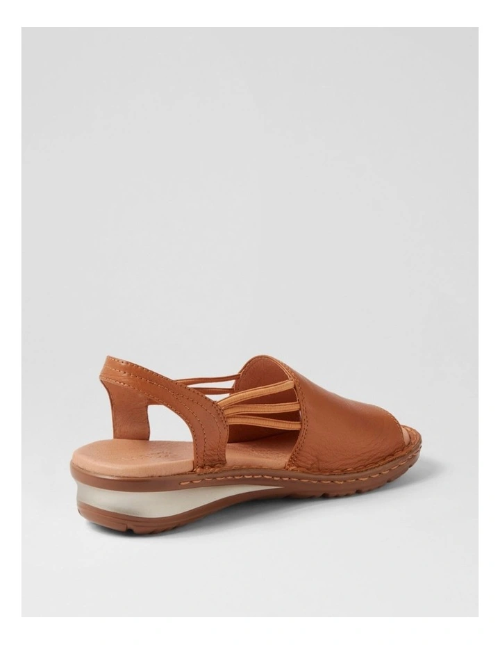Barrina Dark Tan Gum Sole Leather Sandals image 3