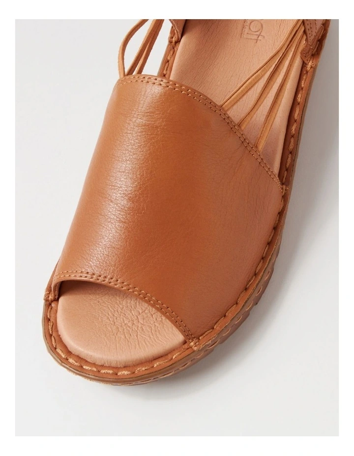 Barrina Dark Tan Gum Sole Leather Sandals image 4