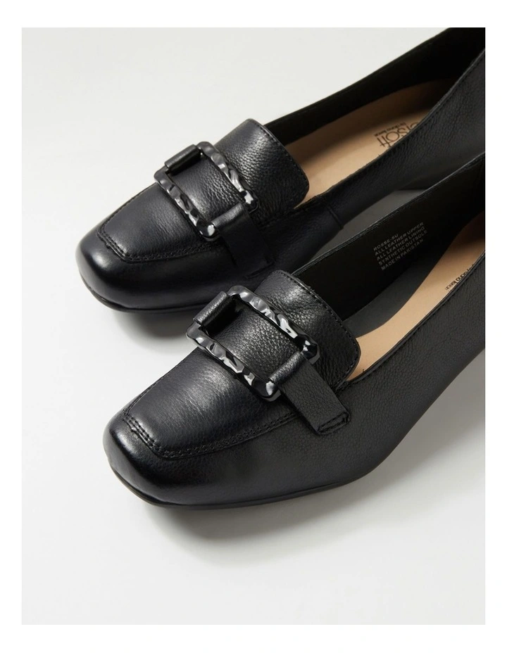 Rosse Black Leather Shoes image 5