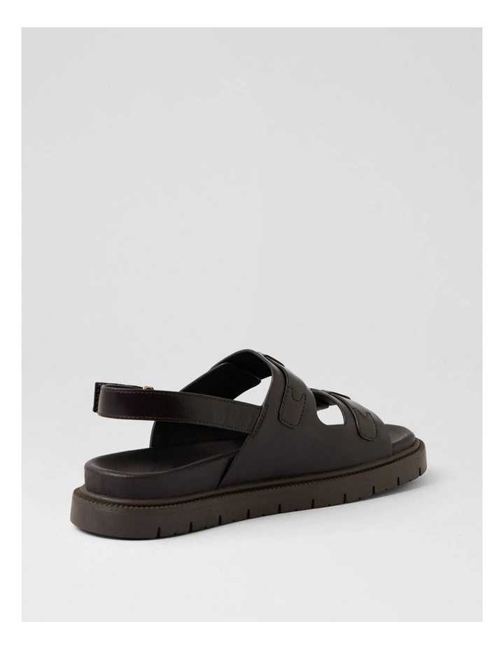 Hobart Choc Leather Slides image 3