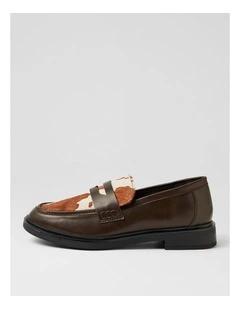 Marko Choc Cow Leather Flat Shoes