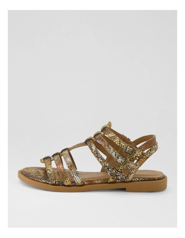 Varinna Bronze Snake Metallic Sandals image 1