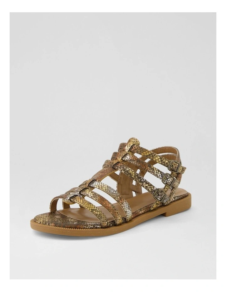 Varinna Bronze Snake Metallic Sandals image 2