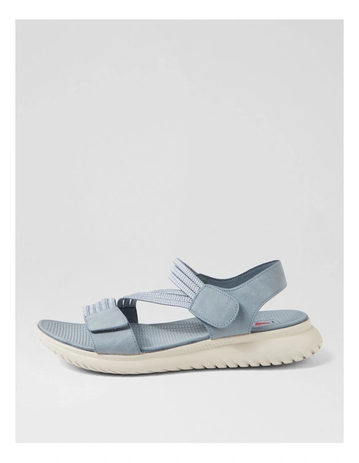 Edwyna Denim Elastic Flat Sandals image 1