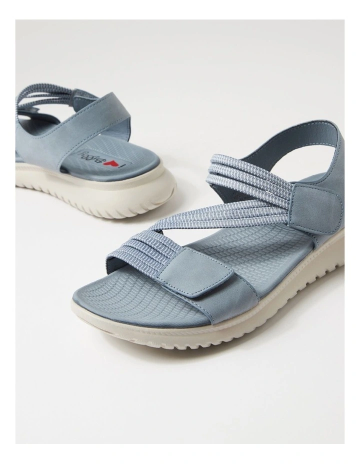 Edwyna Denim Elastic Flat Sandals image 5