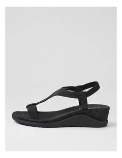 Hurno Black Nubuck Pu Sandals