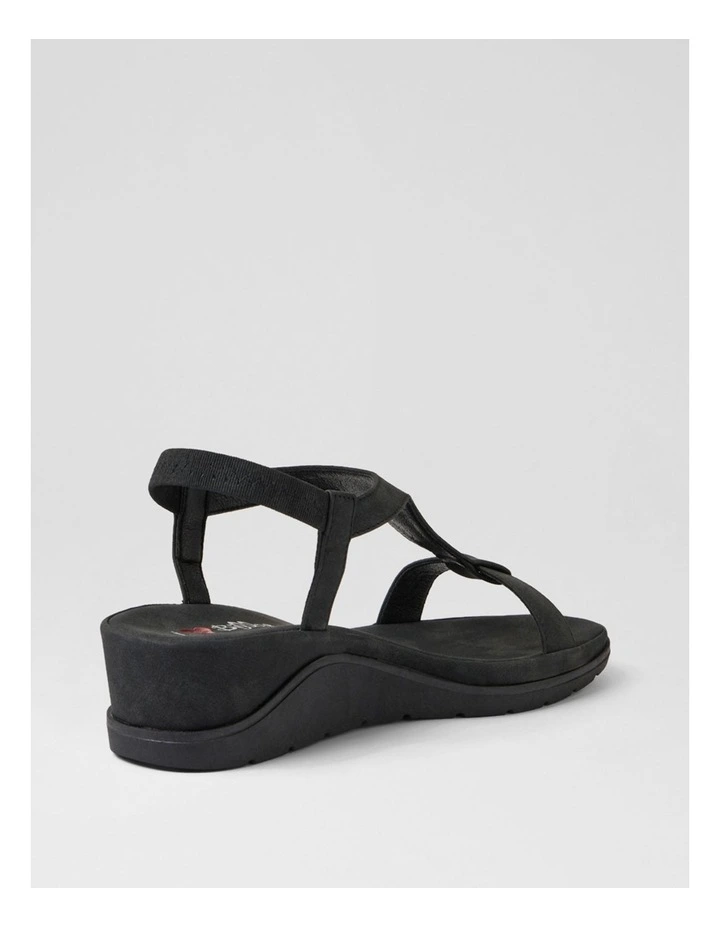 Hurno Black Nubuck Pu Sandals image 3