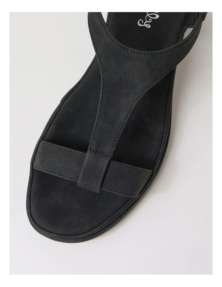 Hurno Black Nubuck Pu Sandals image 4