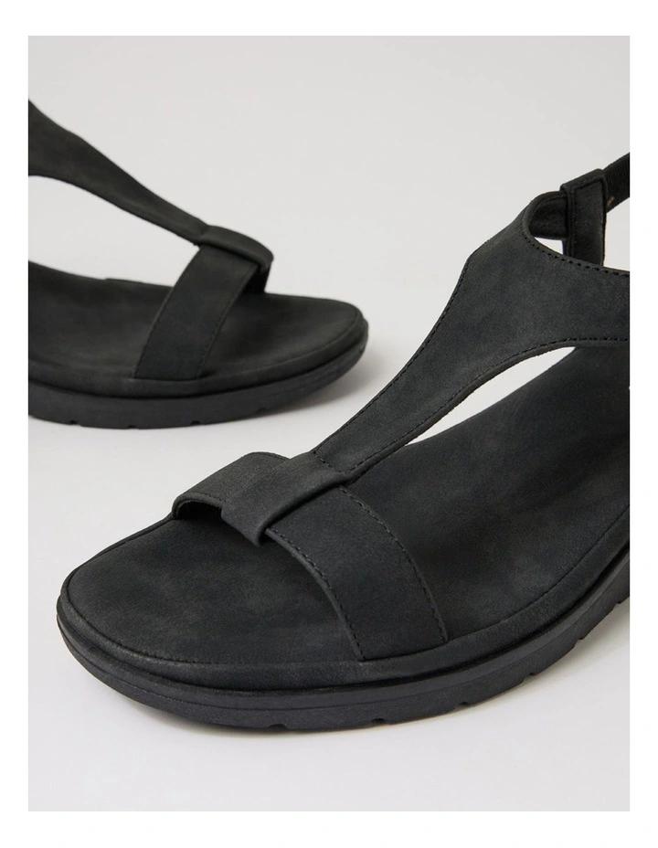 Hurno Black Nubuck Pu Sandals image 5