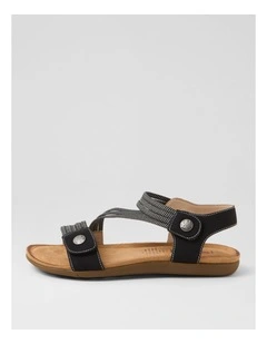 Faang Black Sandals