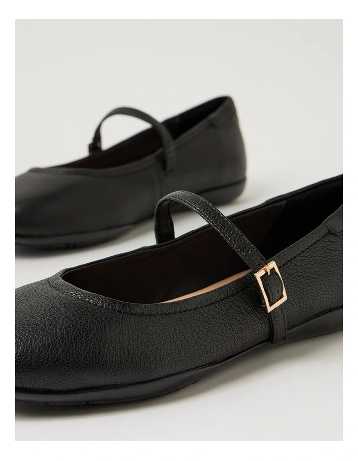 Aurora Black Leather Mary Janes image 5