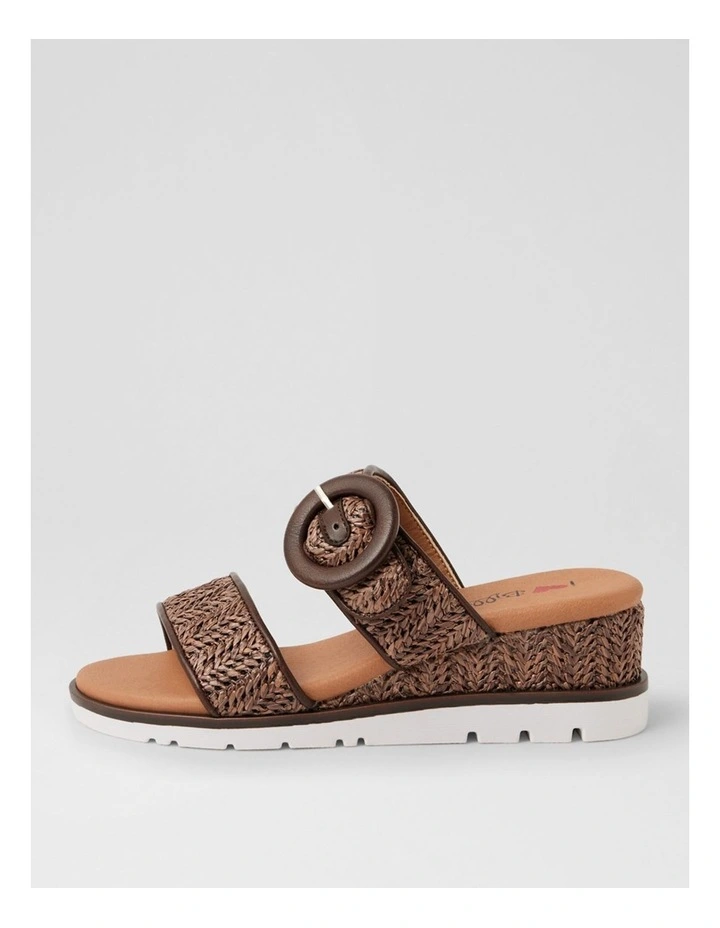 Ricarty Chocolate Raffia Sandals image 1