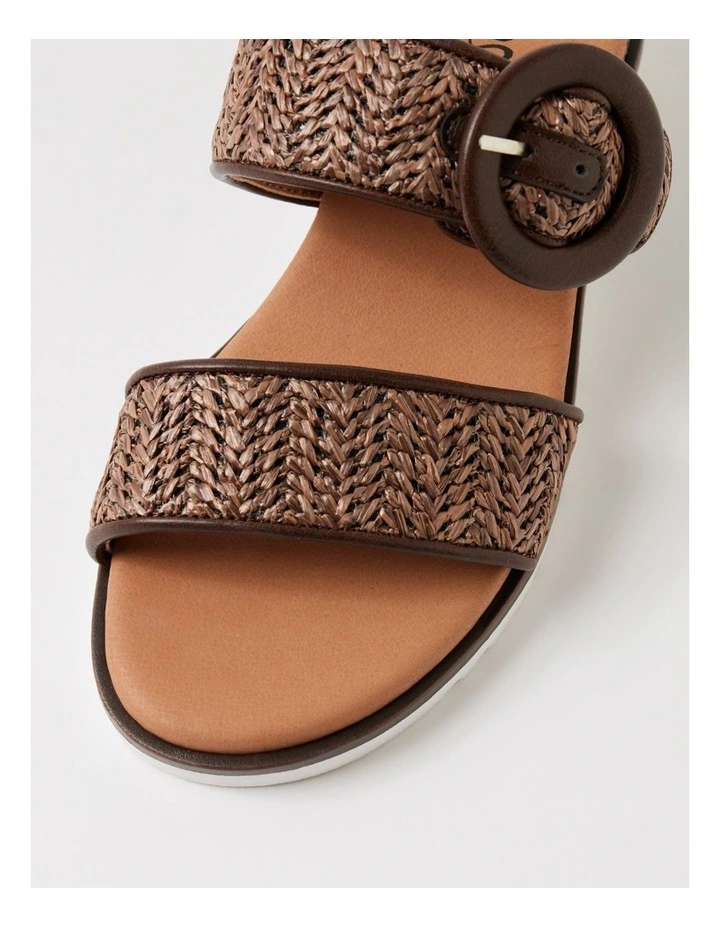 Ricarty Chocolate Raffia Sandals image 4