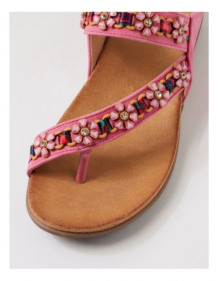 Olotto Fuchsia Nubuck Pu Thongs image 4