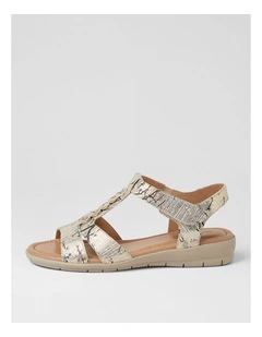 Frankie 2 Japanese Blossom Almond Leather Sandals
