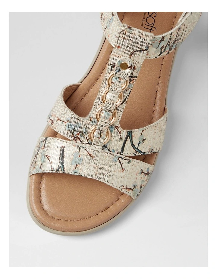 Frankie 2 Japanese Blossom Almond Leather Sandals image 4