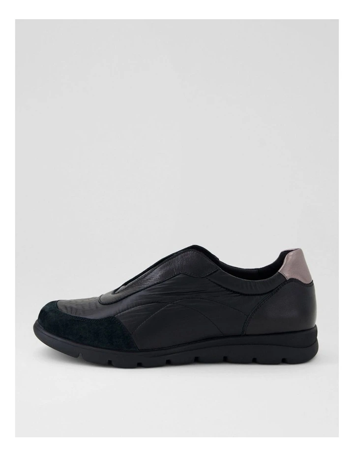 Baker Black Pewter Leather Sneakers image 1
