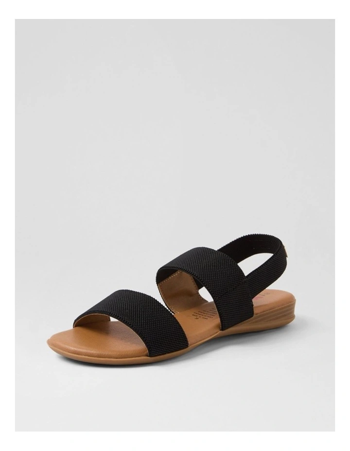 Divide Black Fabric Sandals image 2