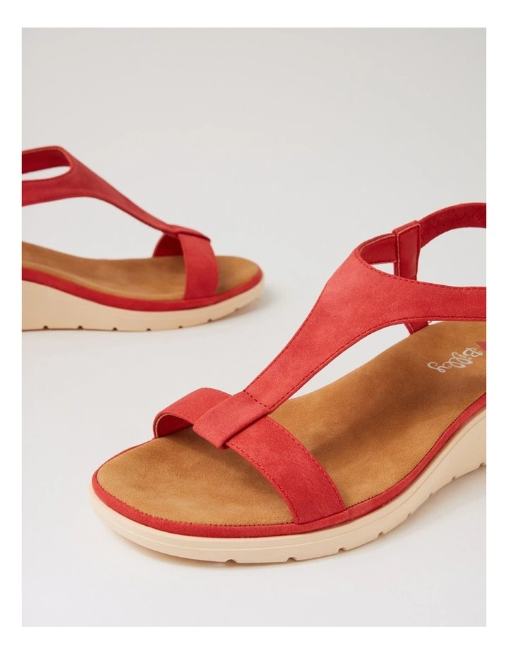 Hurno Red Nubuck Pu Sandals image 5