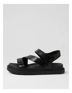 Hamilton Black Leather Sandals