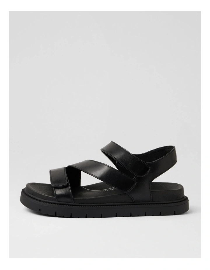 Hamilton Black Leather Sandals image 1