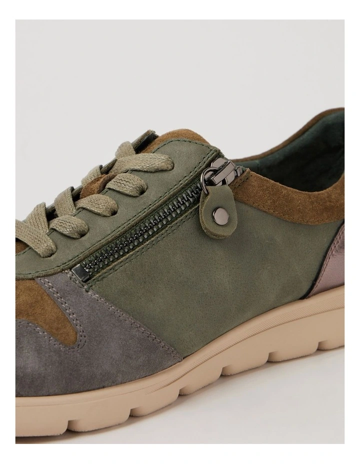 Beaumont Olive Pewter Multi Flat Shoes image 5