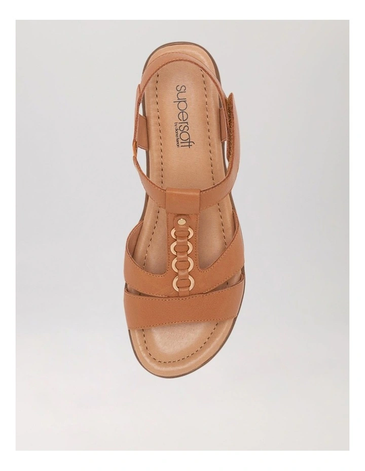 Frankie2 Dark Tan Leather Sandals image 5