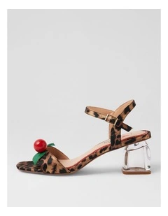 Yotto Leopard Satin Sandals