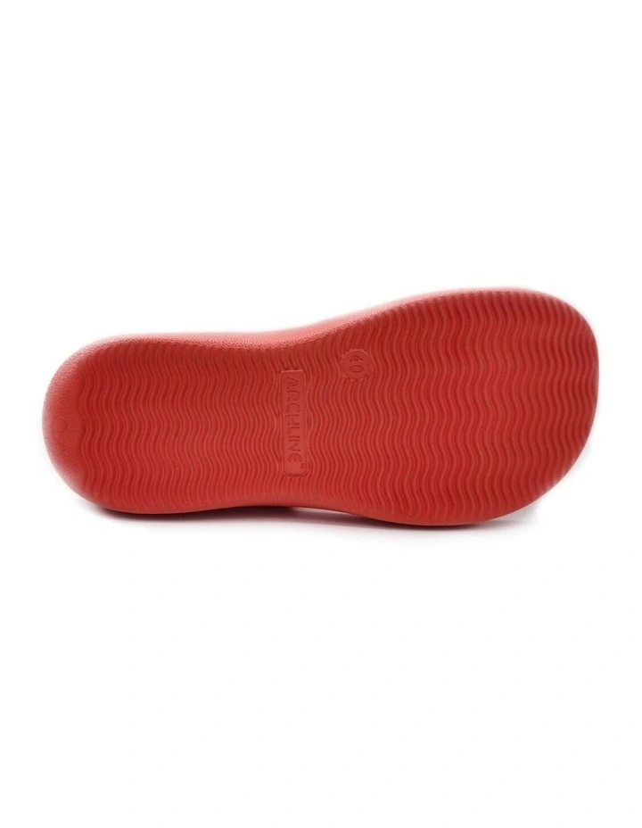 Archline Orthotic Foam Thongs Arch Support Flip Flops Orthopedic Rebound - Red image 7