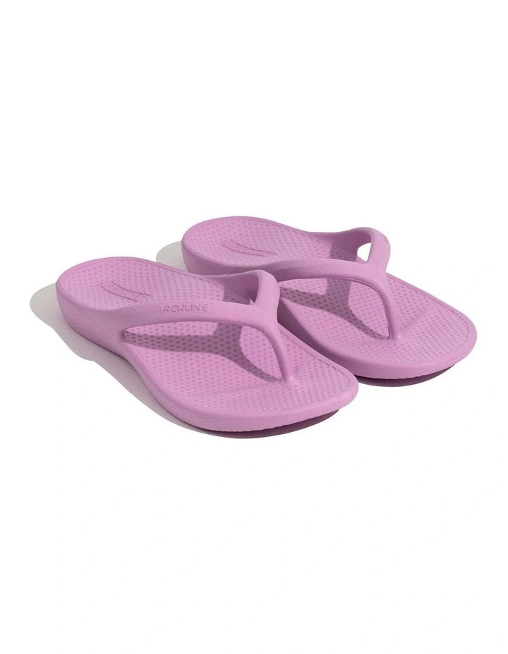 Archline Orthotic Foam Thongs Arch Support Flip Flops Orthopedic Rebound - Lilac image 2