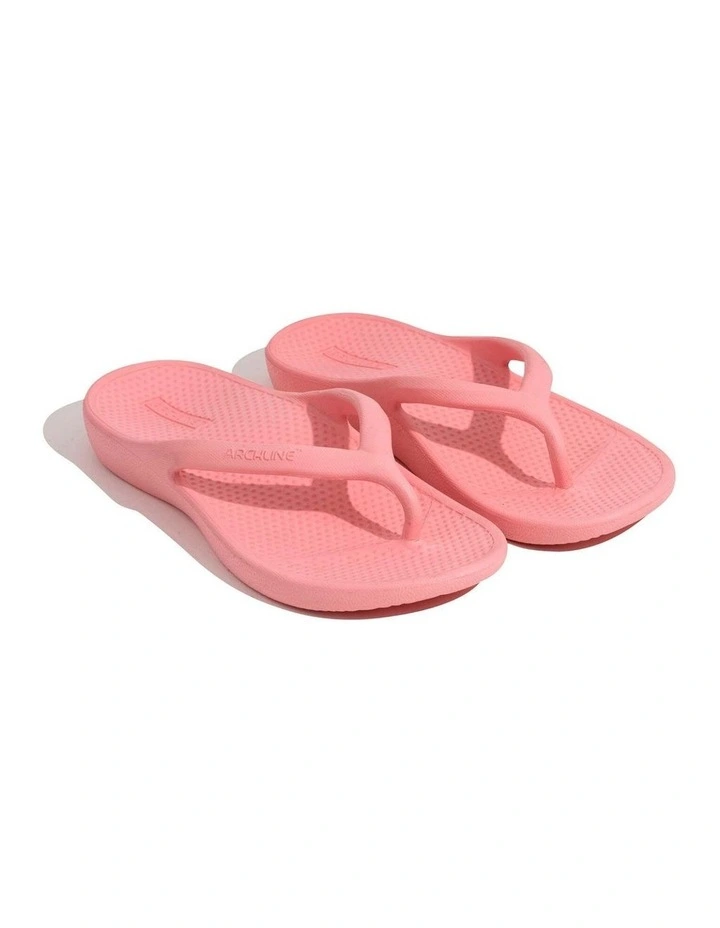 Archline Orthotic Foam Thongs Arch Support Flip Flops Orthopedic Rebound - Pink image 2