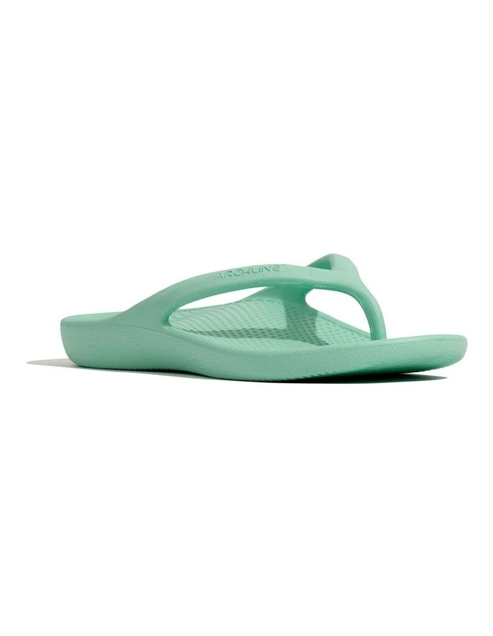 Archline Orthotic Foam Thongs Arch Support Flip Flops Orthopedic Rebound - Mint Green image 1