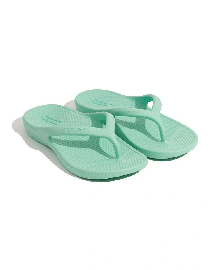 Archline Orthotic Foam Thongs Arch Support Flip Flops Orthopedic Rebound - Mint Green image 2
