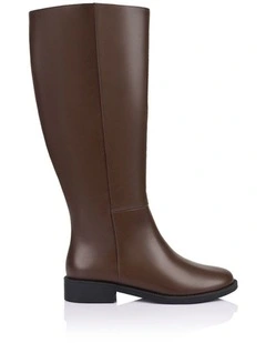 Gabe Wide Calf Tall Boot - Chocolate Brown