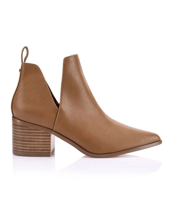 Fierce Cut Out Ankle Boots - Tan Softee image 1