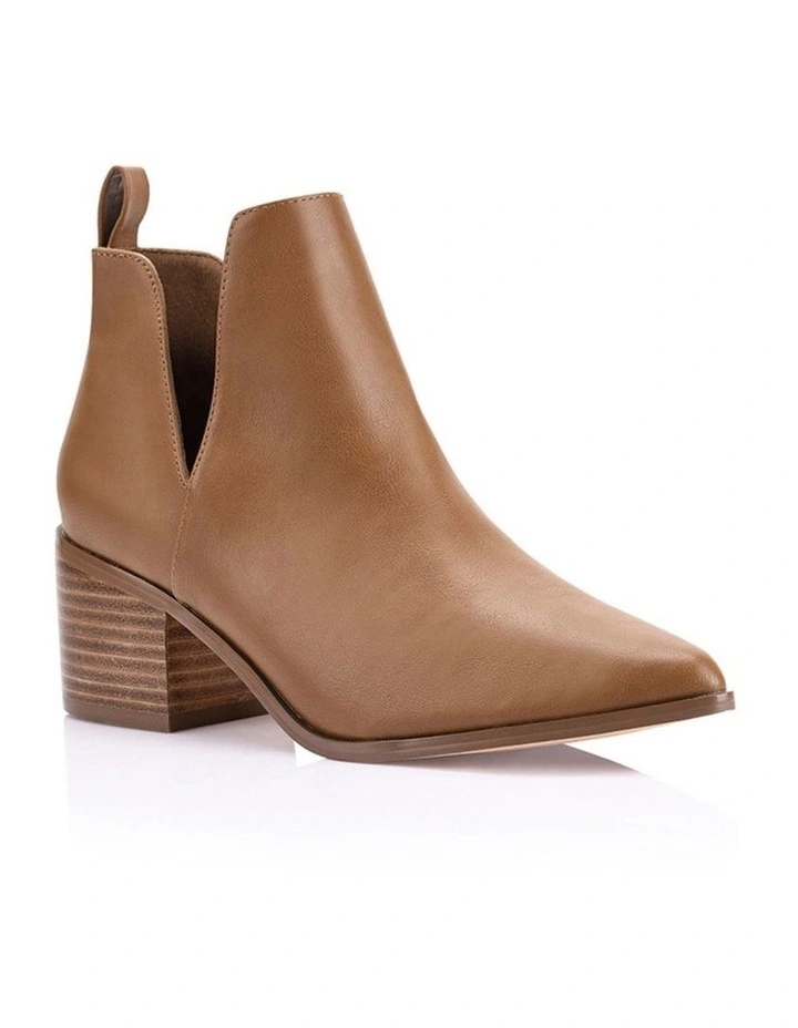 Fierce Cut Out Ankle Boots - Tan Softee image 2