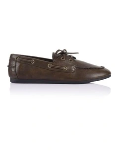 Brody Boat Shoes - Chocolate Brown Distressed