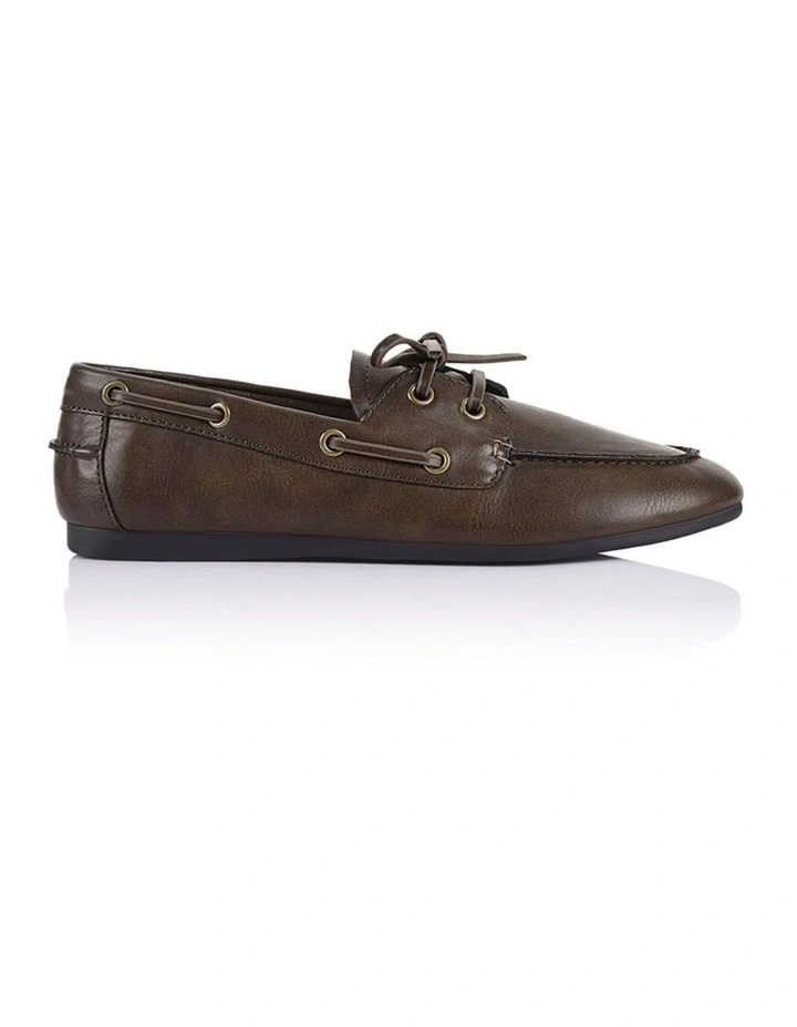 Brody Boat Shoes - Chocolate Brown Distressed image 1